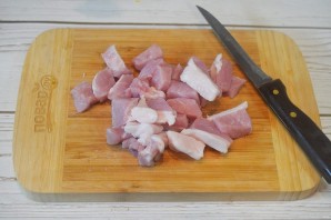 Жареная свинина с брокколи